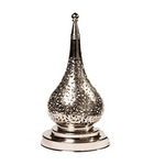 Lampe goutte en cuivre nickelé
