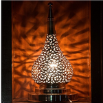 Lampe goutte en cuivre nickelé