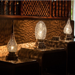Lampe goutte en cuivre nickelé
